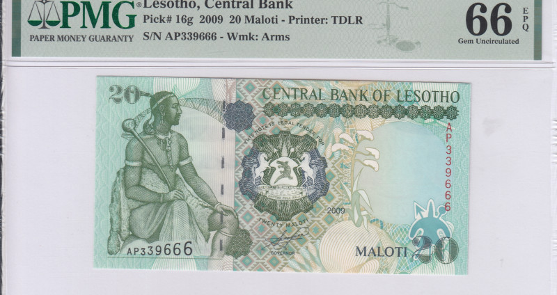 Lesotho 20 Maloti 2009 P16g PMG66 EPQ Lesotho 20 Maloti 2009 P16g PMG66 EPQ
