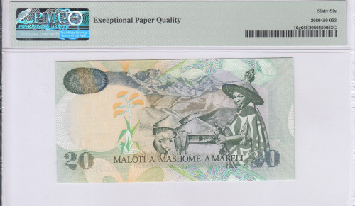 Lesotho 20 Maloti 2009 P16g PMG66 EPQ