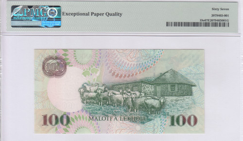 Lesotho 100 Maloti 2009 P19e PMG67 EPQ