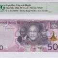 Lesotho 50 Maloti 2021 P23c PMG67 EPQ Lesotho 50 Maloti 2021 P23c PMG67 EPQ