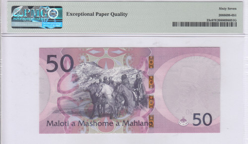 Lesotho 50 Maloti 2021 P23c PMG67 EPQ