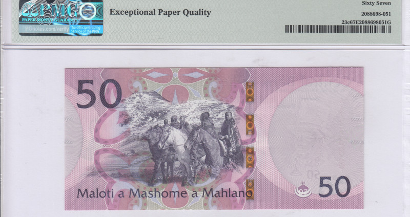Lesotho 50 Maloti 2021 P23c PMG67 EPQ Lesotho 50 Maloti 2021 P23c PMG67 EPQ