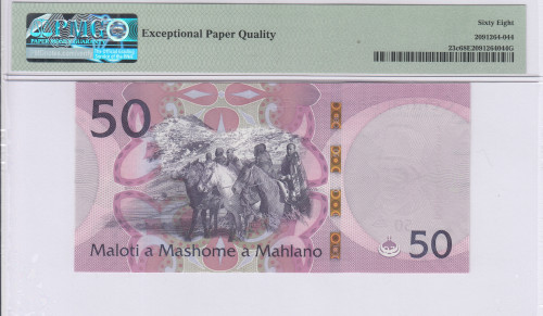 Lesotho 50 Maloti 2021 P23c PMG68 EPQ