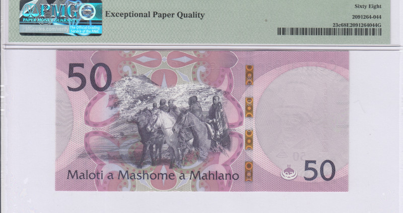 Lesotho 50 Maloti 2021 P23c PMG68 EPQ Lesotho 50 Maloti 2021 P23c PMG68 EPQ