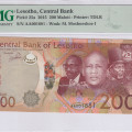 Lesotho 200 Maloti 2015 P25a PMG66 EPQ Lesotho 200 Maloti 2015 P25a PMG66 EPQ