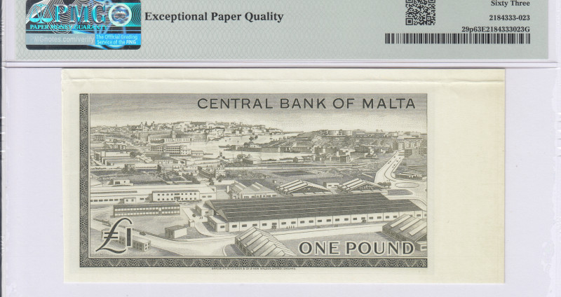Malta 1 Pounds 1967 (ND1969) P29p PMG63 EPQ (Proof) Malta 1 Pounds 1967 (ND1969) P29p PMG63 EPQ (Proof)