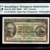 Mozambique 1 Escudo 23.5.1944 P92 PMG58