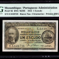 Mozambique 1 Escudo 23.5.1944 P92 PMG58 Mozambique 1 Escudo 23.5.1944 P92 PMG58