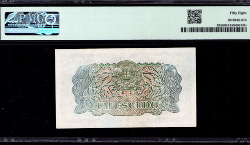 Mozambique 1 Escudo 23.5.1944 P92 PMG58