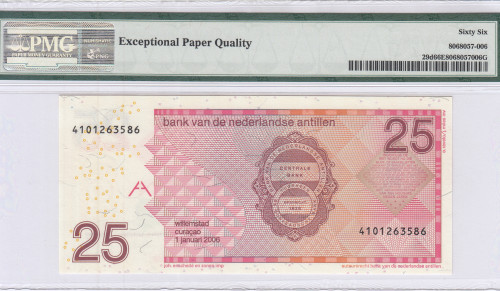 Netherlands Antilles 25 Gulden 2006 P29d PMG66 EPQ
