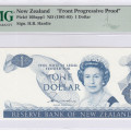New Zealand 1 Dollar 1981-85 P169app1 PMG63 EPQ (Front Progressive Proof) New Zealand 1 Dollar 1981-85 P169app1 PMG63 EPQ (Front Progressive Proof)