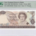 New Zealand 1 Dollar ND 1985-89 P169b PMG66 EPQ New Zealand 1 Dollar ND 1985-89 P169b PMG66 EPQ