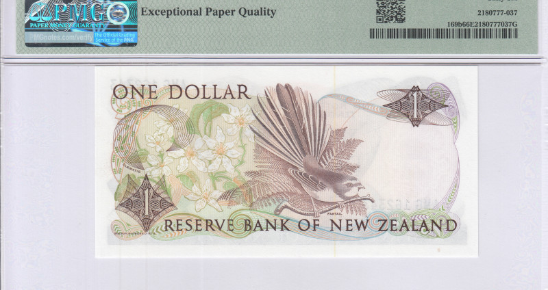 New Zealand 1 Dollar ND 1985-89 P169b PMG66 EPQ New Zealand 1 Dollar ND 1985-89 P169b PMG66 EPQ