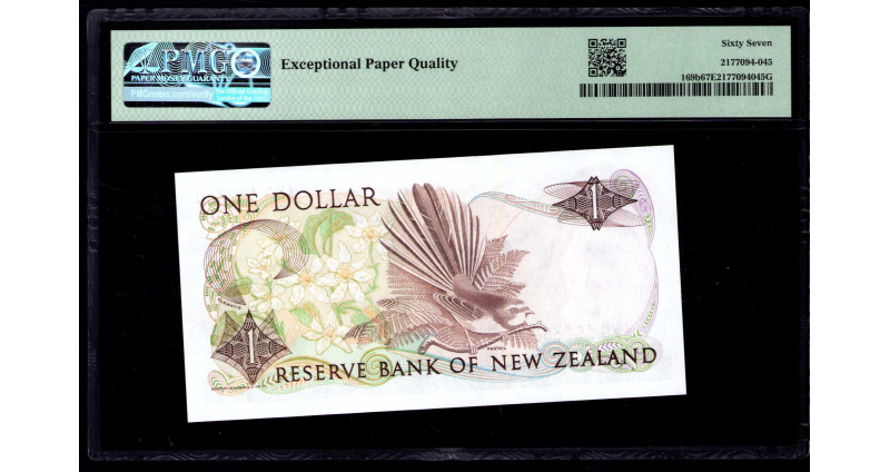 New Zealand 1 Dollar ND(1981-85) P169a PMG67 EPQ New Zealand 1 Dollar ND(1981-85) P169a PMG67 EPQ