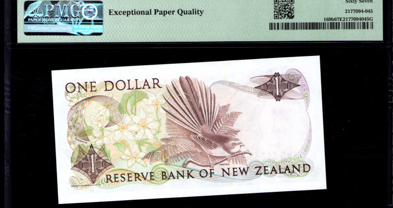 New Zealand 1 Dollar ND(1981-85) P169a PMG67 EPQ New Zealand 1 Dollar ND(1981-85) P169a PMG67 EPQ