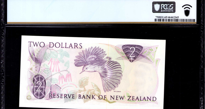 New Zealand 2 Dollars ND 1981-85 P170a PCGS65 PPQ New Zealand 2 Dollars ND 1981-85 P170a PCGS65 PPQ