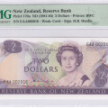 New Zealand 2 Dollars ND(1981-85) P170a PMG65 EPQ New Zealand 2 Dollars ND(1981-85) P170a PMG65 EPQ