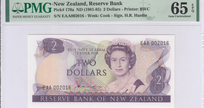 New Zealand 2 Dollars ND(1981-85) P170a PMG65 EPQ New Zealand 2 Dollars ND(1981-85) P170a PMG65 EPQ