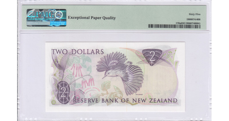 New Zealand 2 Dollars ND(1981-85) P170a PMG65 EPQ New Zealand 2 Dollars ND(1981-85) P170a PMG65 EPQ