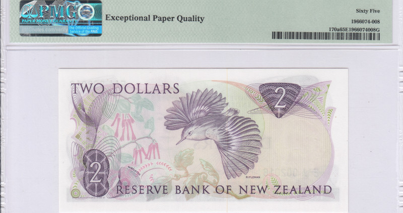 New Zealand 2 Dollars ND(1981-85) P170a PMG65 EPQ New Zealand 2 Dollars ND(1981-85) P170a PMG65 EPQ