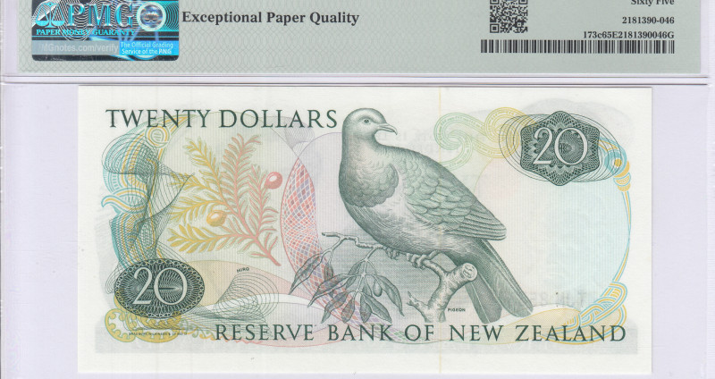New Zealand 20 Dollars ND(1989-92) P173c PMG65 EPQ New Zealand 20 Dollars ND(1989-92) P173c PMG65 EPQ