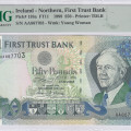 Northern Ireland, Bank of Ireland 50 Pounds 1.1.1998 P138a PMG66 EPQ Northern Ireland, Bank of Ireland 50 Pounds 1.1.1998 P138a PMG66 EPQ