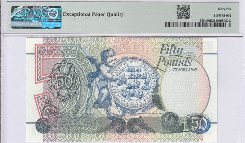 Northern Ireland, Bank of Ireland 50 Pounds 1.1.1998 P138a PMG66 EPQ