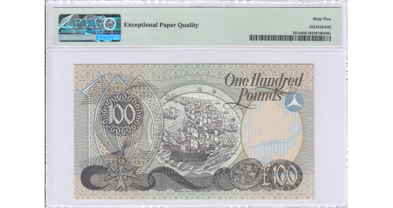 Northern Ireland, Provincial Bank 100 Pounds 1981 P251r PMG65 EPQ Northern Ireland, Provincial Bank 100 Pounds 1981 P251r PMG65 EPQ