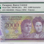 Paraguay 2000 Guaranies 2011 P228c PMG67 EPQ