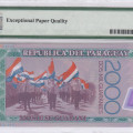Paraguay 2000 Guaranies 2011 P228c PMG67 EPQ Paraguay 2000 Guaranies 2011 P228c PMG67 EPQ