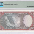 Rhodesia 2 Dollars 10.4.1979 P35d* PMG67 EPQ "Replacement" Rhodesia 2 Dollars 10.4.1979 P35d* PMG67 EPQ "Replacement"