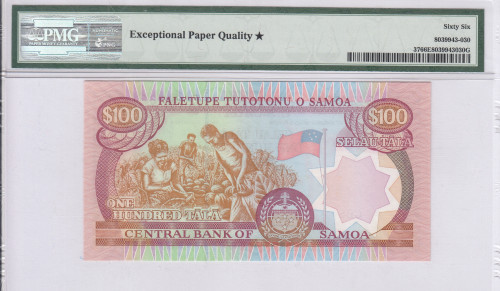 Samoa 100 Tala 2006 P37 PMG66* EPQ