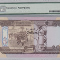 Solomon Islands 20 Dollars 1981 P-8 PMG66 EPQ (First Prefix) Solomon Islands 20 Dollars 1981 P-8 PMG66 EPQ (First Prefix)