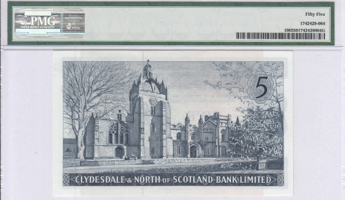 Scotland, Clydesdale & N. of Scotland Bank Ltd. 5 Pounds 20.9.1961 P196 PMG55