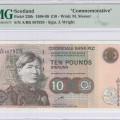 Scotland, Clydesdale Bank 10 Pounds 12.10.1999 P226b PMG65 EPQ Scotland, Clydesdale Bank 10 Pounds 12.10.1999 P226b PMG65 EPQ