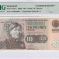 Scotland, Clydesdale Bank 10 Pounds 2000 P229A PMG64 EPQ Scotland, Clydesdale Bank 10 Pounds 2000 P229A PMG64 EPQ