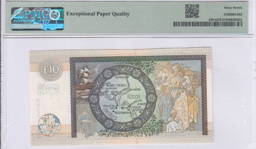 Scotland, Clydesdale Bank  10 Pounds 2000 P229A PMG67 EPQ