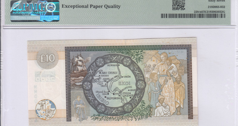 Scotland, Clydesdale Bank 10 Pounds 2000 P229A PMG67 EPQ Scotland, Clydesdale Bank 10 Pounds 2000 P229A PMG67 EPQ