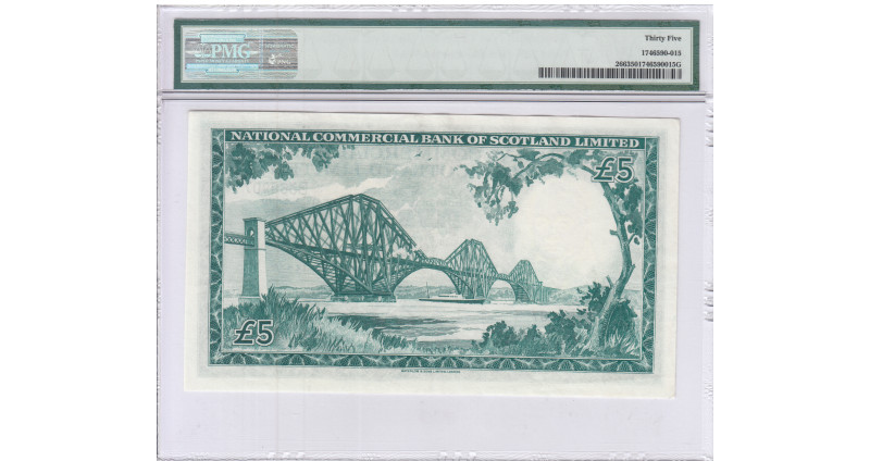 Scotland, Natl Comm. Bank of Scotland Ltd. 5 Pounds 16.9.1959 P266 PMG35 Scotland, Natl Comm. Bank of Scotland Ltd. 5 Pounds 16.9.1959 P266 PMG35