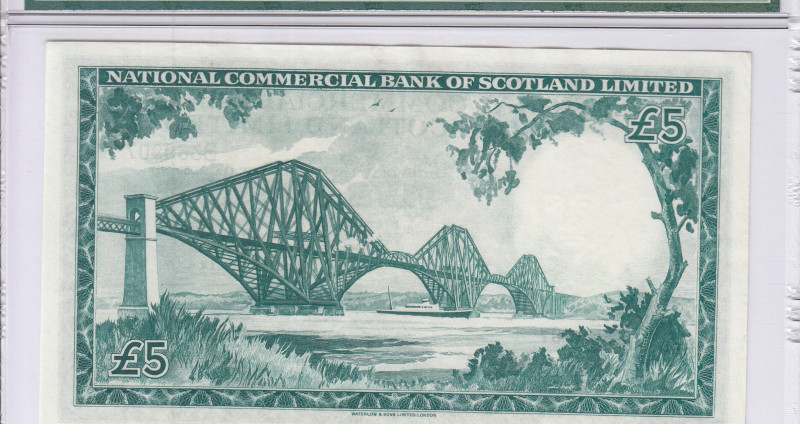 Scotland, Nat'l Comm. Bank of Scotland Ltd. 5 Pounds 16.9.1959 P266 PMG35 Scotland, Nat'l Comm. Bank of Scotland Ltd. 5 Pounds 16.9.1959 P266 PMG35