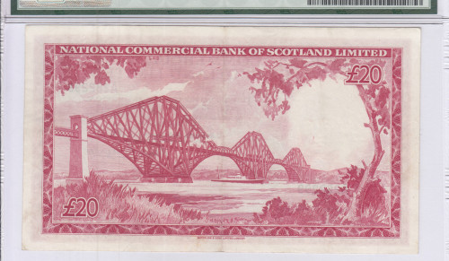 Scotland, Nat'l Comm. Bank of Scotland Ltd. 20 Pounds 16.9.1959 P267 PMG40 Scotland, Nat'l Comm. Bank of Scotland Ltd. 20 Pounds 16.9.1959 P267 PMG40