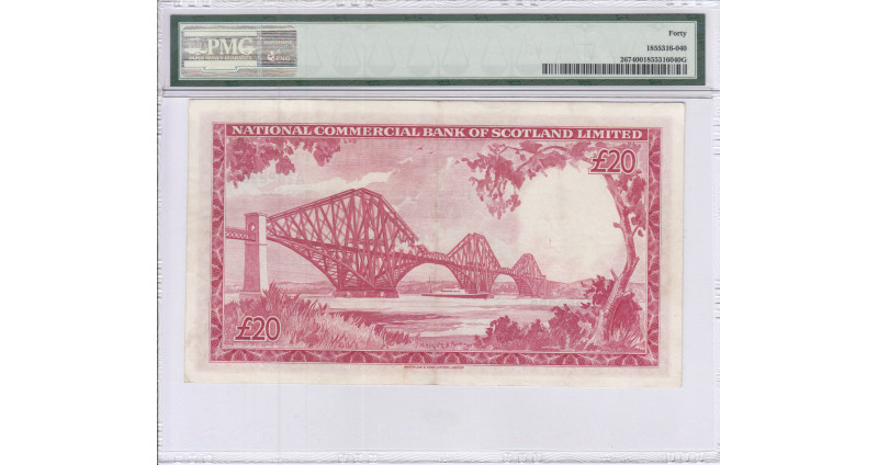 Scotland, Natl Comm. Bank of Scotland Ltd. 20 Pounds 16.9.1959 P267 PMG40 Scotland, Natl Comm. Bank of Scotland Ltd. 20 Pounds 16.9.1959 P267 PMG40