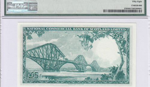 Scotland, Nat'l Comm. Bank of Scotland Ltd. 5 Pounds 3.1.1961 P270 PMG58