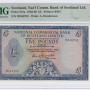 Scotland, Nat'l Comm. Bank of Scotland Ltd. 5 Pounds 1.8.1966 P272a PMG58