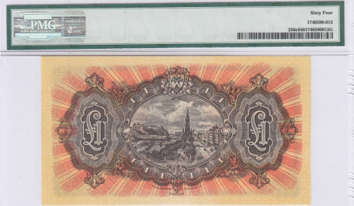 Scotland, National Bank of Scotland Ltd.  1 Pound 28.3.1957 P258c PMG64