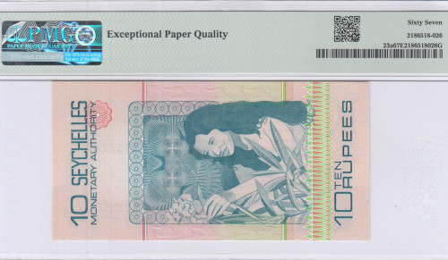 Seychelles  10 Rupees 1979 P23a PMG67 EPQ