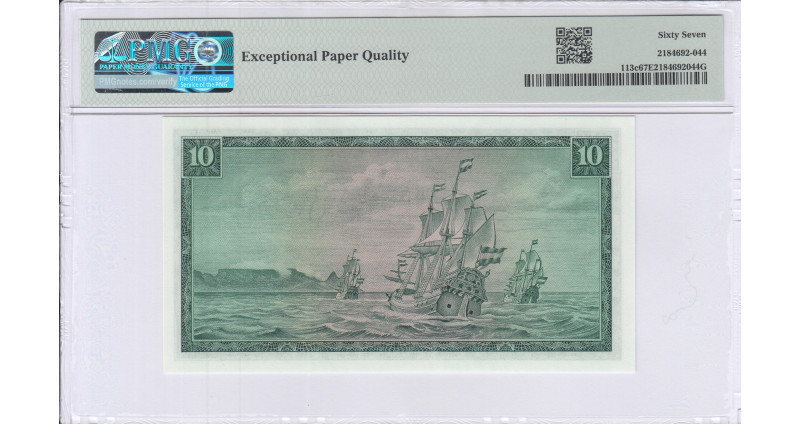 South Africa10 Rand 1975 P113c PMG67 EPQ South Africa10 Rand 1975 P113c PMG67 EPQ
