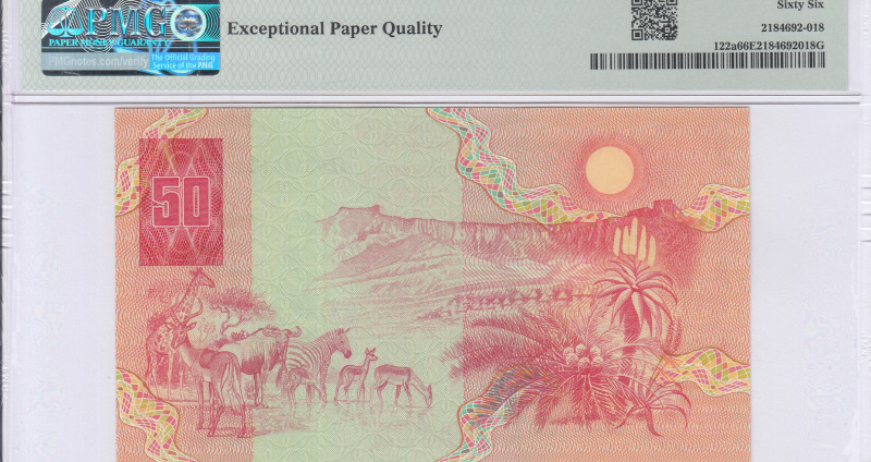 South Africa 50 Rand 1984 P122a PMG66 EPQ South Africa 50 Rand 1984 P122a PMG66 EPQ