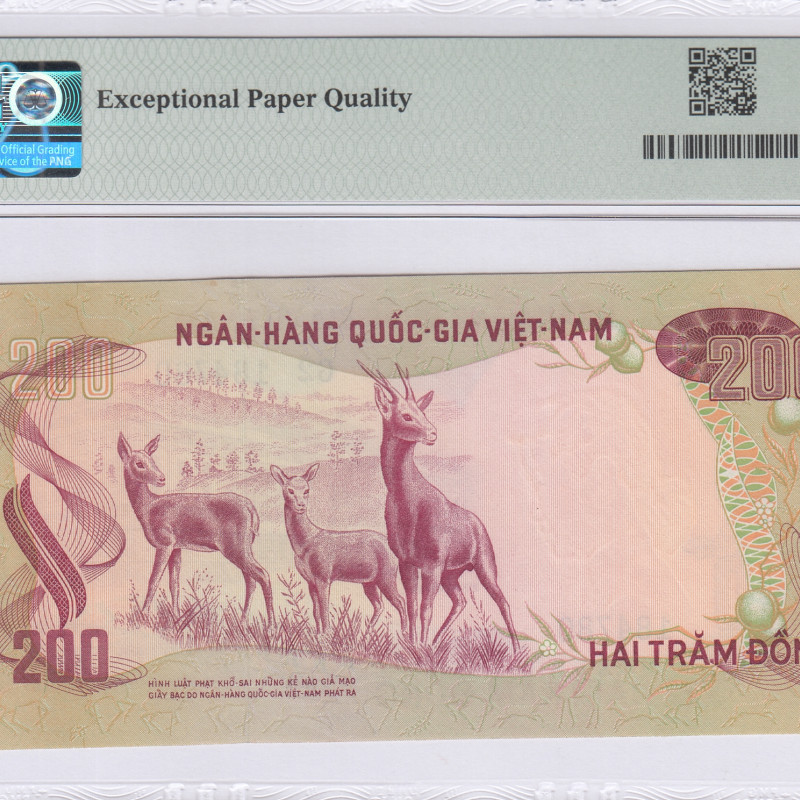 Vietnam, South 200 Dong 1972 P32a PMG66 EPQ Vietnam, South 200 Dong 1972 P32a PMG66 EPQ