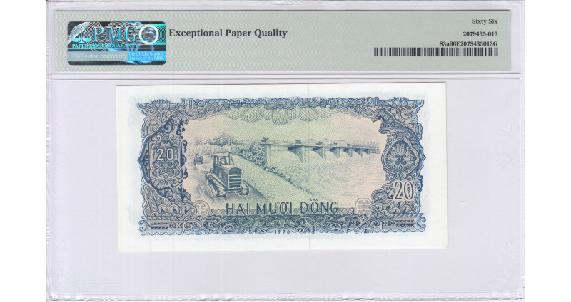 Vietnam 20 Dong 1976 P83a PMG66 EPQ Vietnam 20 Dong 1976 P83a PMG66 EPQ